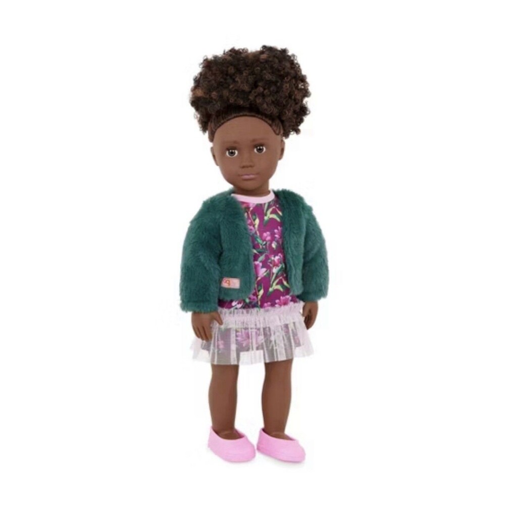 Our Generation Lucia 18" Fashion Doll with Faux-Fur Jacket & Floral Dress NEW